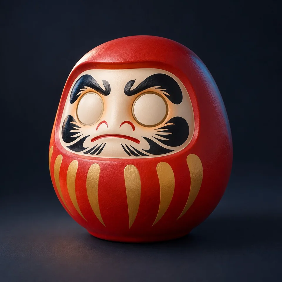 Daruma-Figur · KI-Konzeptbild