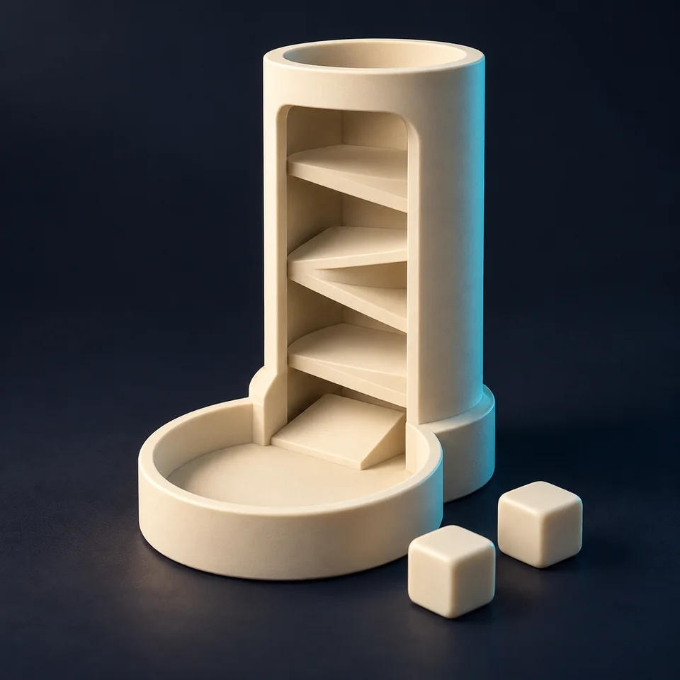 Dice tower · AI concept image