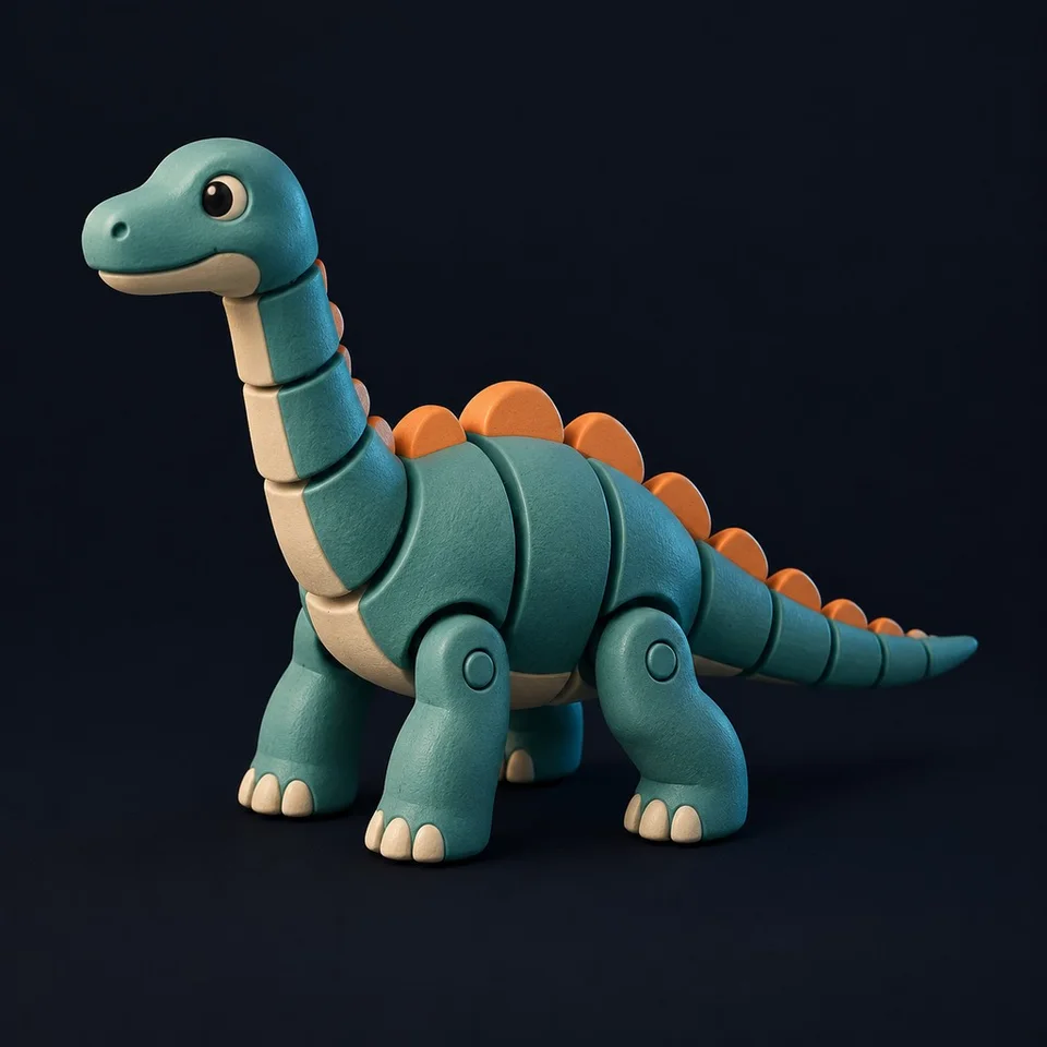 Articulated dinosaur · AI concept image