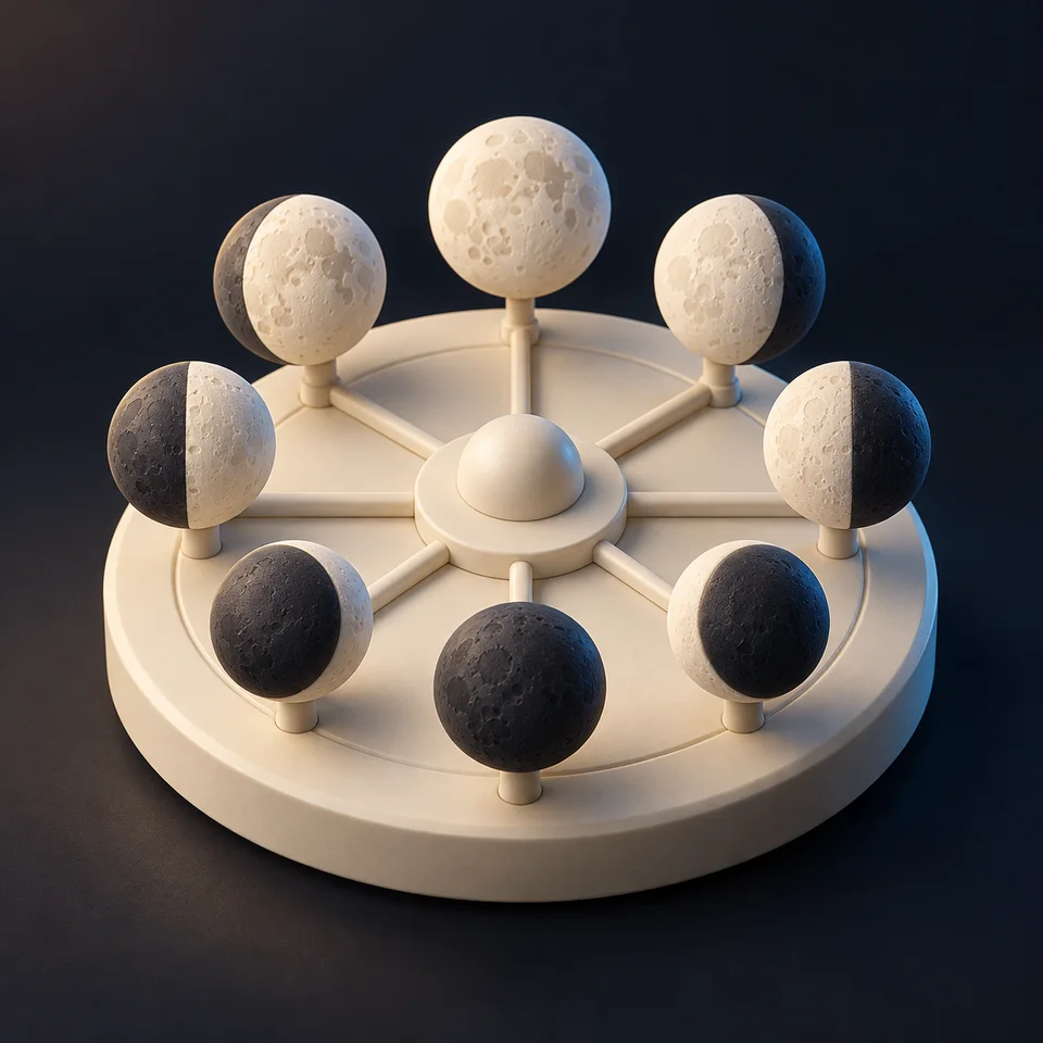 Moon phases · AI concept image