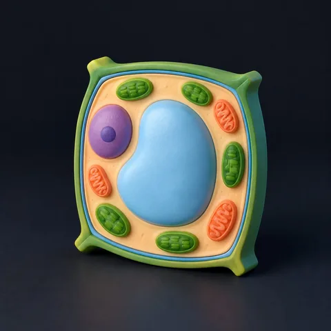 Typical green plant cell · AI concept image