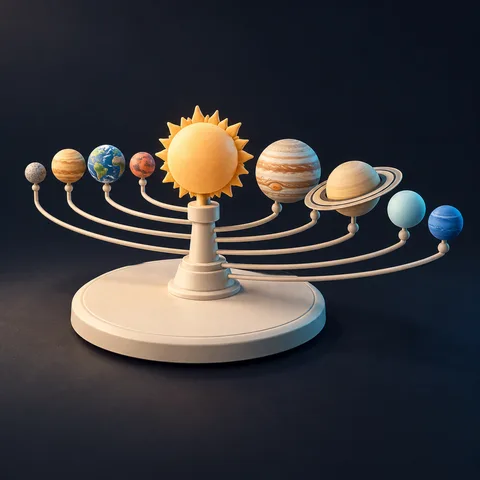 Solar system model · AI concept image