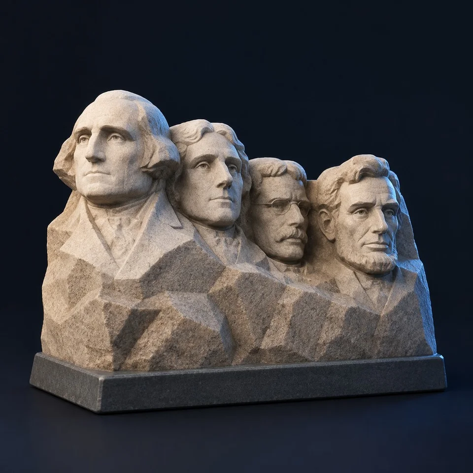 Mont Rushmore · Image conceptuelle IA